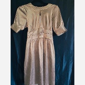 Polka Dot, brown and white Dress